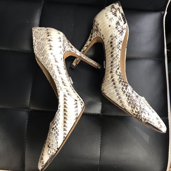 Michael Kors snakeskin stilettos point toe preowned excellent Condition 39.5/8.5 - Picture 2 of 9